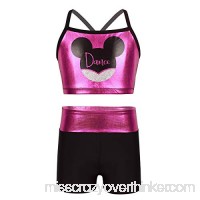 Freebily 2pcs Kids Girls Tankini Heart-Shaped Pattern Bowknot Back Swimsuit Swimwear Camisole Tops with Bottoms Rose Redmouse B07F8QJ4XK